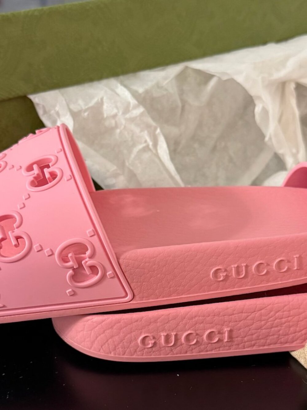 Gucci Rubber Pursuit GG Slides - Picture 4 of 5